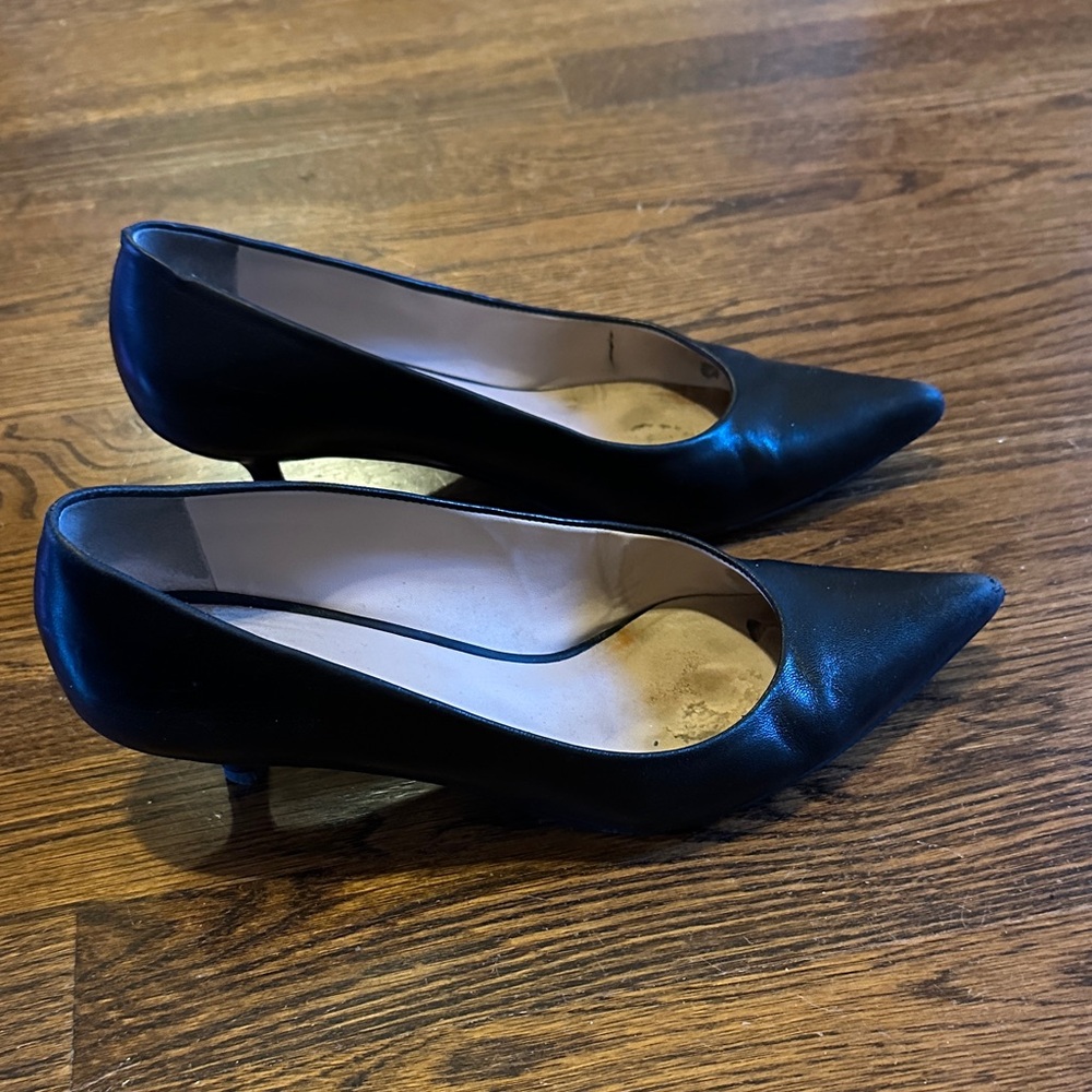 Stuart Weitzman Black Leather Heels
